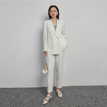 SOULKISS limited craft thin breathable Japan imported triacetic acid Chic small suit jacket two-piece set