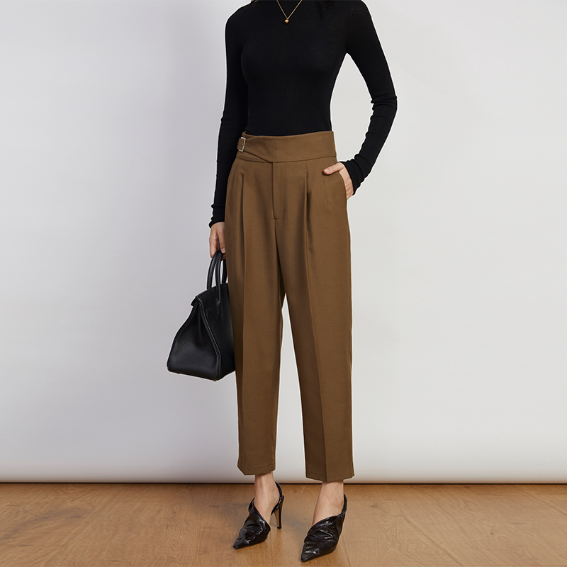 SOULKISS High waist tapered pants M@X M@RA Classic recurring fall straight drum 90% suits long pants children