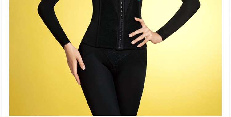 Xiu Si Shui Yu eo phẳng bụng trở lại sau corset top Cơ thể thon gọn cơ thể tay áo dài trở lại clip do lot nu