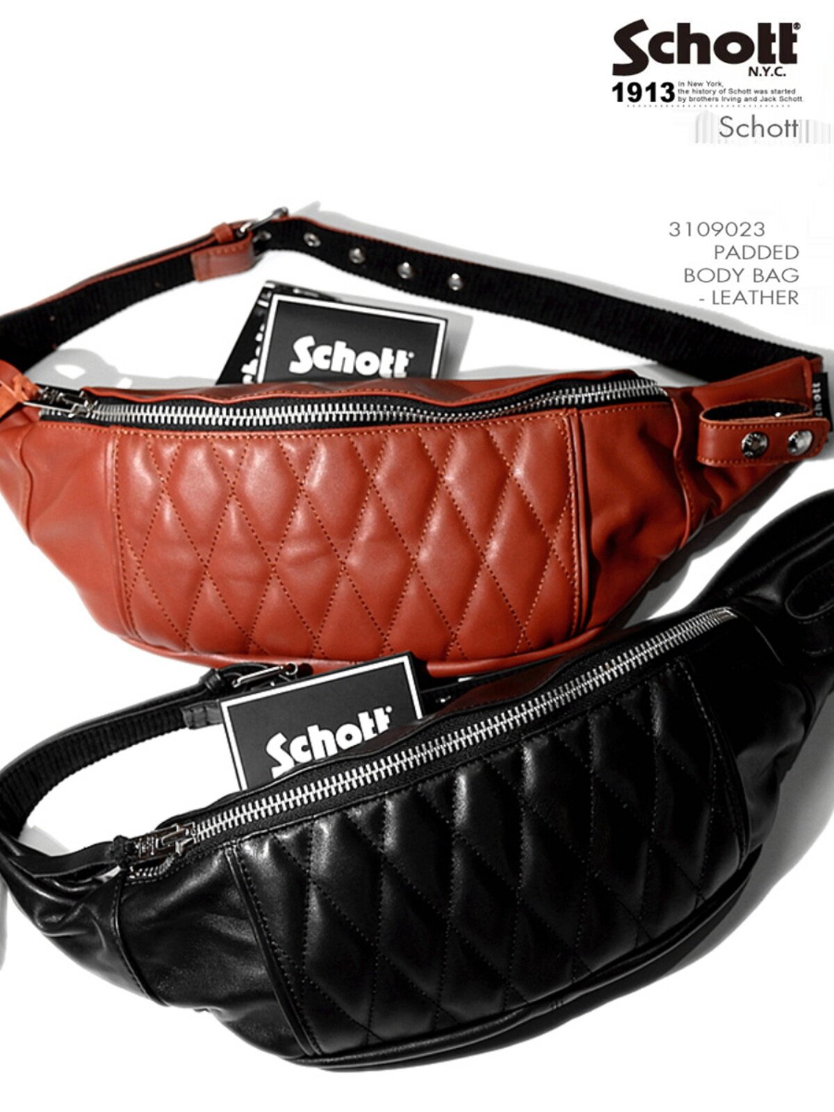 数量无几日单肖特牛皮机车腰包胸包2色Schott PADDED BODY BAG,时尚与实用兼备的潮流单品! -胸包-淘宝好物网
