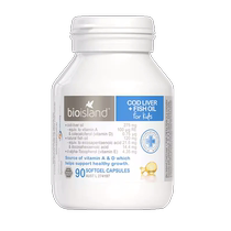 bioisland baby infant cod fish liver fish oil 90 grain * 6 children fish oil dha Australias official flagship