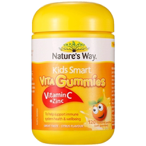 Natures Way Childrens Vitamin C Gummies Baby VC Childrens Zinc Supplement Imported from Australia 120 capsules