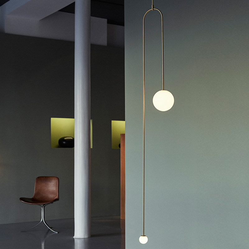 Nordic Creative Geometric Lines Chandelia Minimalist Modern Personality Stylish Living Room Bedroom Styling Lamp Atmospheric Bed Headlights