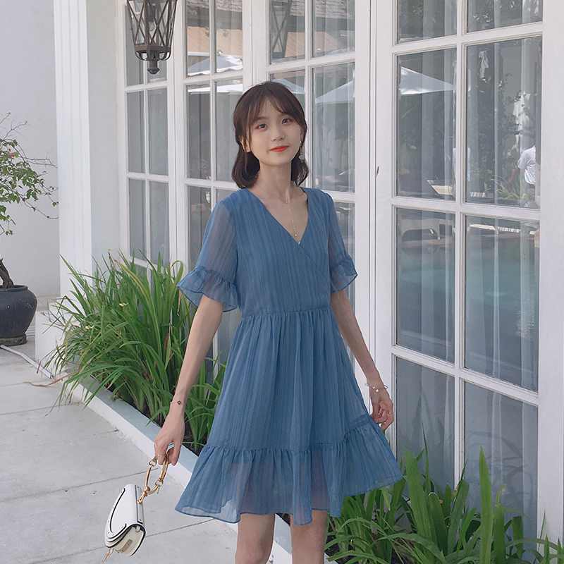 Sleeveless V-neck temperament best friend dress