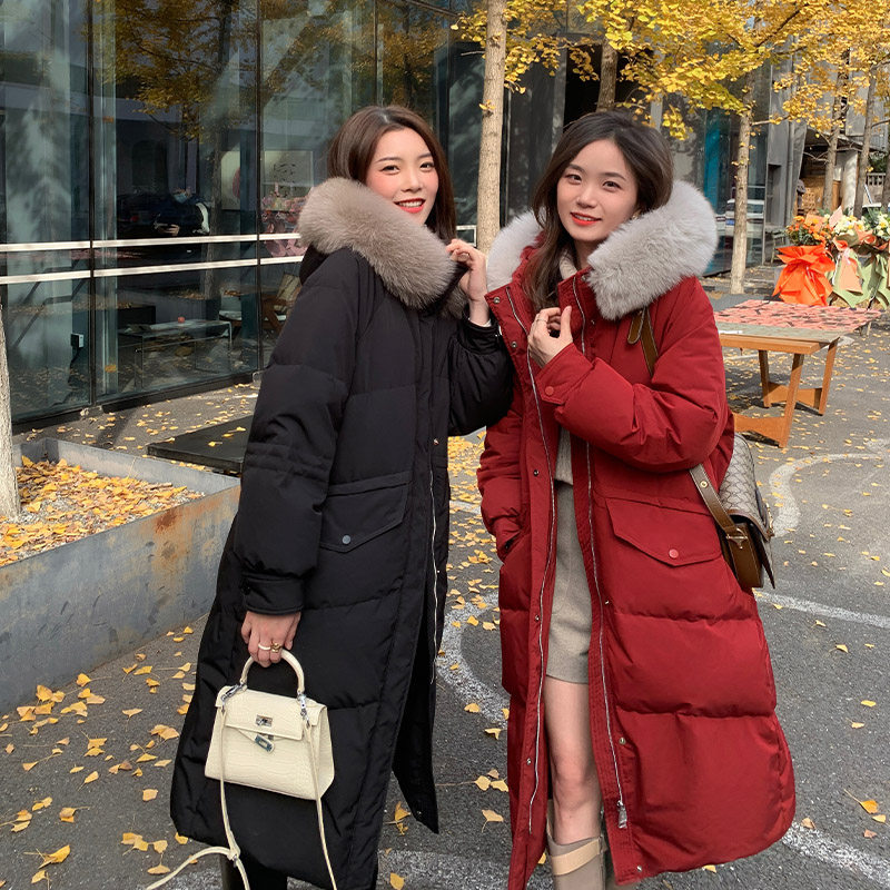 (TWO LEMONN steal the dream space) fashion foreign pie red long version down jacket woman 2021 winter jacket woman