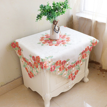 Bed head cabinet cover cloth table cloth dust cover cloth art European style field garden wind minimalist washing machine cover sleeve square towels closet cover towels