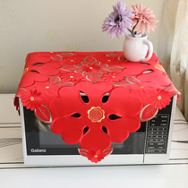 Eurobed head cabinet table cloth cover cloth big red festive wedding microwave oven cover kitchen multipurpose small table cloth art