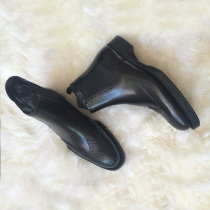 womens british style retro chunky heel womens autumn and winter brogue square head carving