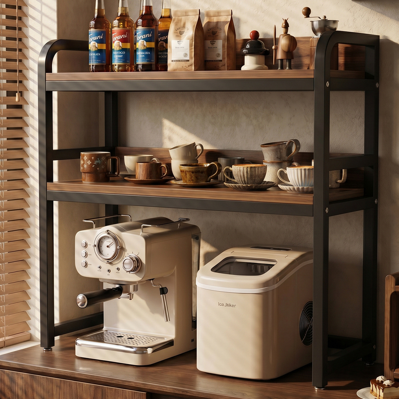 Coffee Cup Holder Multi-Layer Water Cup and Tea Cup Storage Rack Steel Iron Art Storage Shelf Dining Table Countertop Table Storage Rack