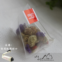 Food grade 100 pieces heat-sealed nylon disposable tea bag bag triangle three-dimensional filter bag Tea bag flower tea bubble bag