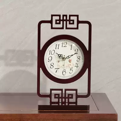 Chinese style retro clock clock clock living room desktop Chinese large desk clock classical bedroom ornaments clock