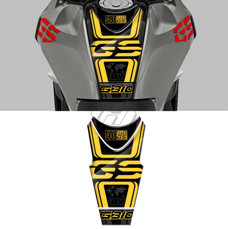 Suitable for BMW BMW G310GS 2018-2021 years 3D Cubic soft rubber tank with anti-crash strip paper