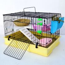 Anti-spray black New Hedgehog Dutch pig guinea pig ChinChin household automatic dung rabbit pet extra-large cage