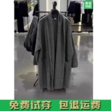 [新款 女装长袖围裹领针织软质开襟大衣外套5536156 803]