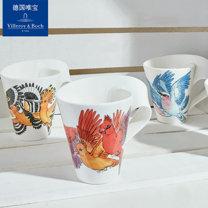 villeroyboch Germany Villeroy & Boch imported mug creative coffee cup ceramic illustration hand-painted animal gift box