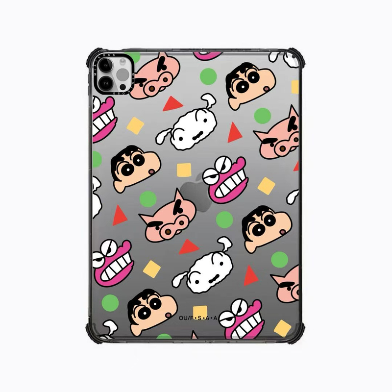 Case Co-Branded Crayon Shin-Chan Avatar Stickers Are Suitable for Apple iPad Pro 11inch Tablet Mini7/6 Protective Case iPad 10 /11 Generation Anti-Fall Shell 13/12.9Mini7/Air8