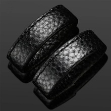 荔枝纹真皮套圈腰带介子尾部固定