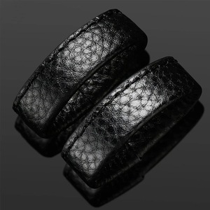 荔枝纹真皮套圈腰带介子尾部固定