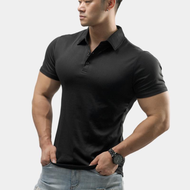 Gym Summer Quick-Drying Breathable Lapel T-Shirt New Polo Shirt Men's Short-Sleeved White Bottoming Slim Sports Top Gym Summer Quick-Drying Breathable Lapel T-Shirt New Polo Shirt Men's Short-Sleeved White Bottoming Slim Sports Top