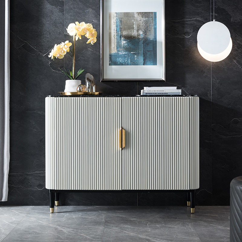 American light luxury dining room dining cabinet modern minimalist marble solid wood porch cabinet entrance hall living room door shoe cabinet