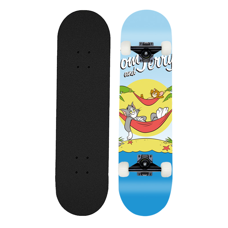 Tide cat and mouse skateboard beginner male and female four-wheel skateboard double warp youth children scooter custom