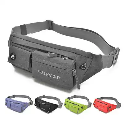 Fanny pack Men's multi-function canvas backpack construction site mobile phone belt bag running sports fanny pack women's wear-resistant