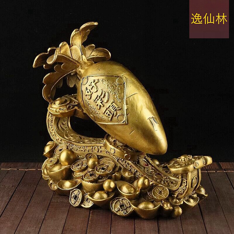 Pure copper Ruyi Yuan Baoyuan Swing Piece Good Color Head Home Living Room Adornment Office Craft Gifts Swing Accessories BUSINESS OPENING GIFT