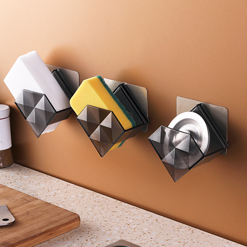 Kitchen Baggy Cloth Containing Layer Shelf Release Dishcloth Shelving wall Wall-mounted Free Sink Sponge Rag Leash Shelf