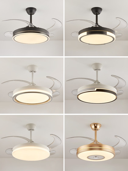 蓝牙风扇灯吊扇灯带灯一体隐形客餐厅家用轻奢简约现代电风扇吊灯