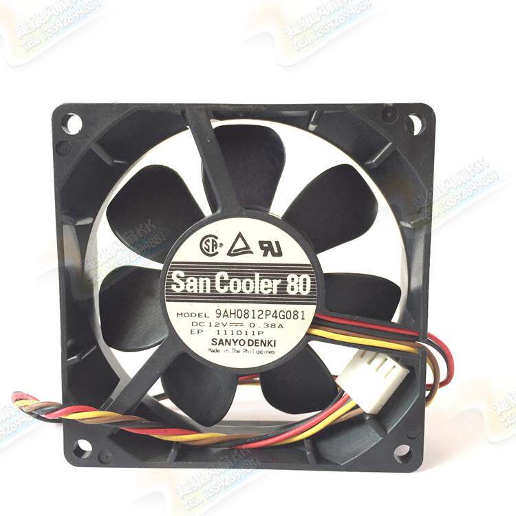 Sanyang 9AH0812P4G081 8cm 8025 12V 38A 4 0 Line PWM mute Host shell Cooling fan