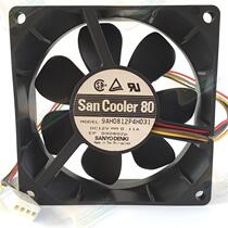 Original Sanyo 9AH0812P4H031 8CM8025 12V0 11A 4 pin PWM silent fan