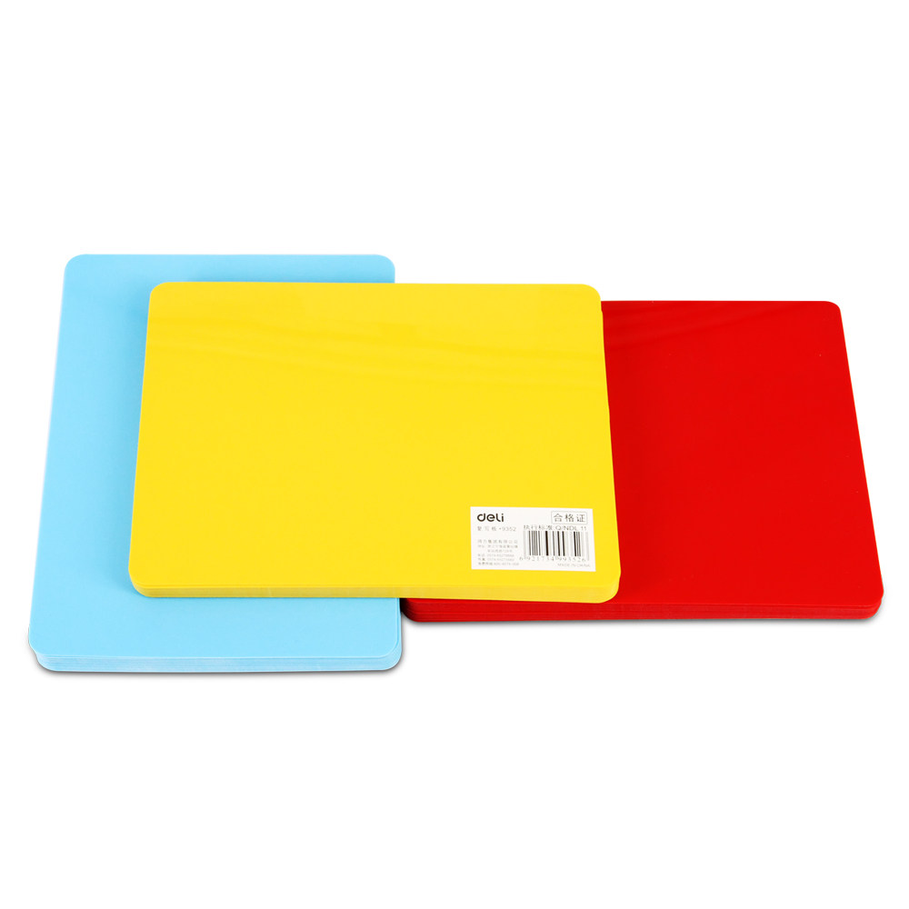 Deli 9352 blue writing pad A5 copy board plastic pad (198*148mm)