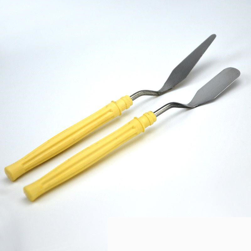 Fine art plastic wooden rod oil painting knife scraper pigment shovel a pointed head random message