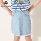 Minipeace Taiping Bird Summer 2018 Cô gái mới Váy ngắn Màu sáng Làm mới Váy Burst denim - Váy