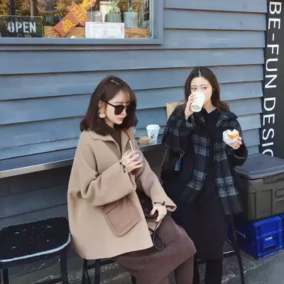 Golden mushroom mushroom western style fried private service style small man's short double-sided western style silhouette coat