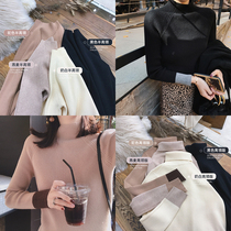 Mushroom Mushroom Mushroom Irregular Cuffs Knitted base shirt Women