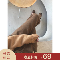 Golden mushroom mushroom early autumn Western style retro feel 2 colors into the belt yarn-dyed plaid trousers