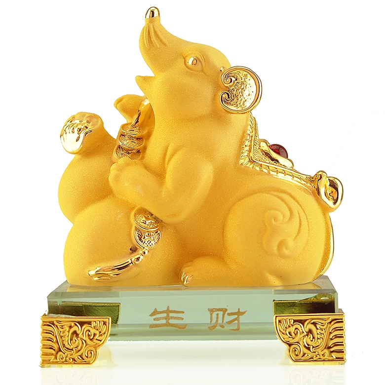 Lucky 12 Zodiac đồ trang trí bộ đầy đủ của 12 con chuột hoàng đạo, gia súc, thỏ, thỏ, rắn, ngựa, khỉ, gà, lợn, lợn, hàng thủ công