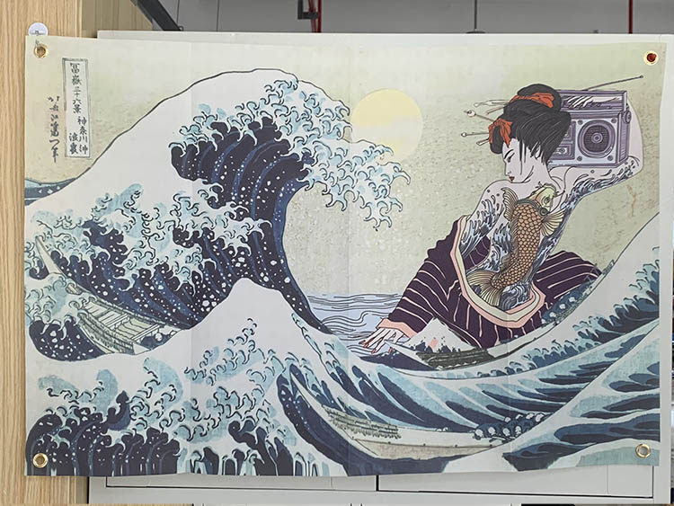 Гобелен 美国歌手 kanye 侃爷 室内免打孔挂画 可洗环保背景墙装饰