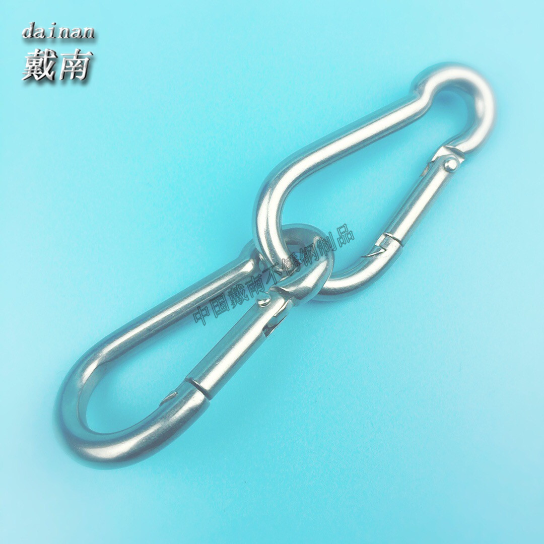 304 stainless steel standard open ring quick hanging mountaineering fire escape climbing ice climbing safety rope Hook buckle punch crown