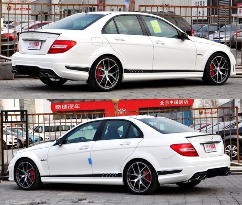 C63 W204 507 Car Sticker, Lower Skirt Sticker, Lower Skirt Decal, Original Style Personalized Car Sticker