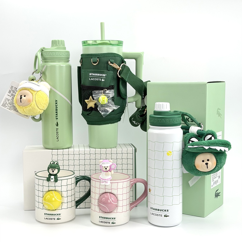 Starbucks Lacoste Crocodile Collaboration Mug 2026 Coffee Sports Mug Large Capacity Stainless Steel Water Cup Starbucks Lacoste Crocodile Collaboration Mug 2026 Coffee Sports Mug Large Capacity Stainless Steel Water Cup