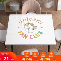 Household square table tablecloth PVC light luxury tablecloth Waterproof and oil-proof wash-in square eight immortals table soft glass table mat