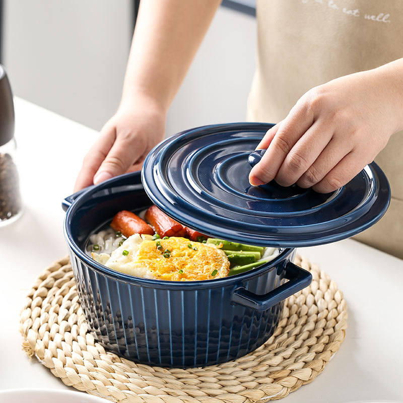 KaiGu Nordic style, contracted with cover ears bowl of salad bowl against hot mercifully rainbow such use household move large soup bowl
