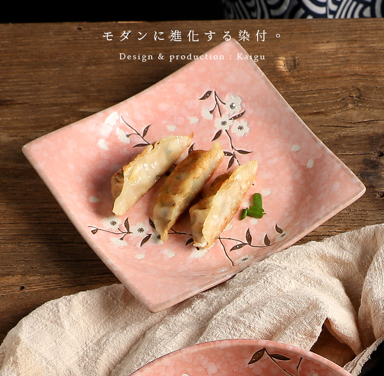 Japanese steak and ceramic plate side of dish dish to eat all the fruit salad platter home plate tableware