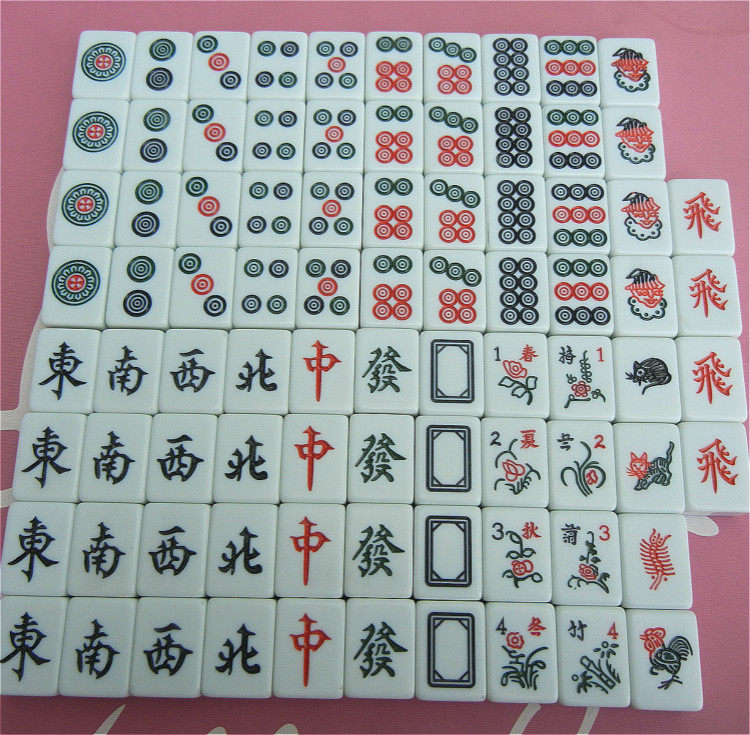 新加坡马来西亚东南亚麻将3人4人卡通可定制图案国内包邮