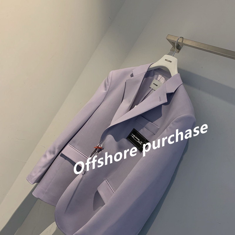 welldone 20ss new we11done rubber label logo design button suit jacket