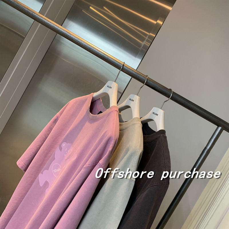 welldone 20aw early autumn new product we11done temperature-sensitive color-changing design bear short-sleeved t-shirt