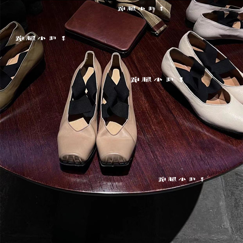 Uma Wang Ballet Shoes retro fur cross with Mary Jane and fashionable women's shoes