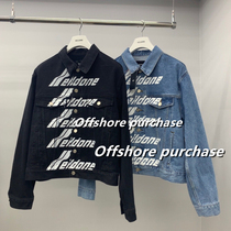 welldone20ss new product we11done buttoned inkjet printing logo barrage denim jacket